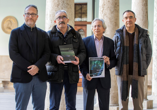 Vicent Flor, Miguel Ángel García Calavia, Antonio Ariño y Pedro García Pilán. Foto Miguel Lorenzo.